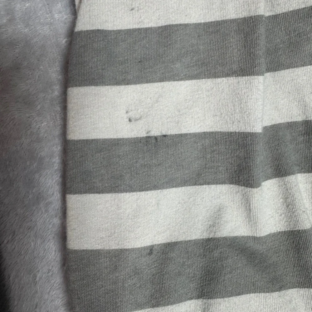 The North Face‎ Mens Gray Striped Full Zip Lined Hoodie Size Large Athleisure